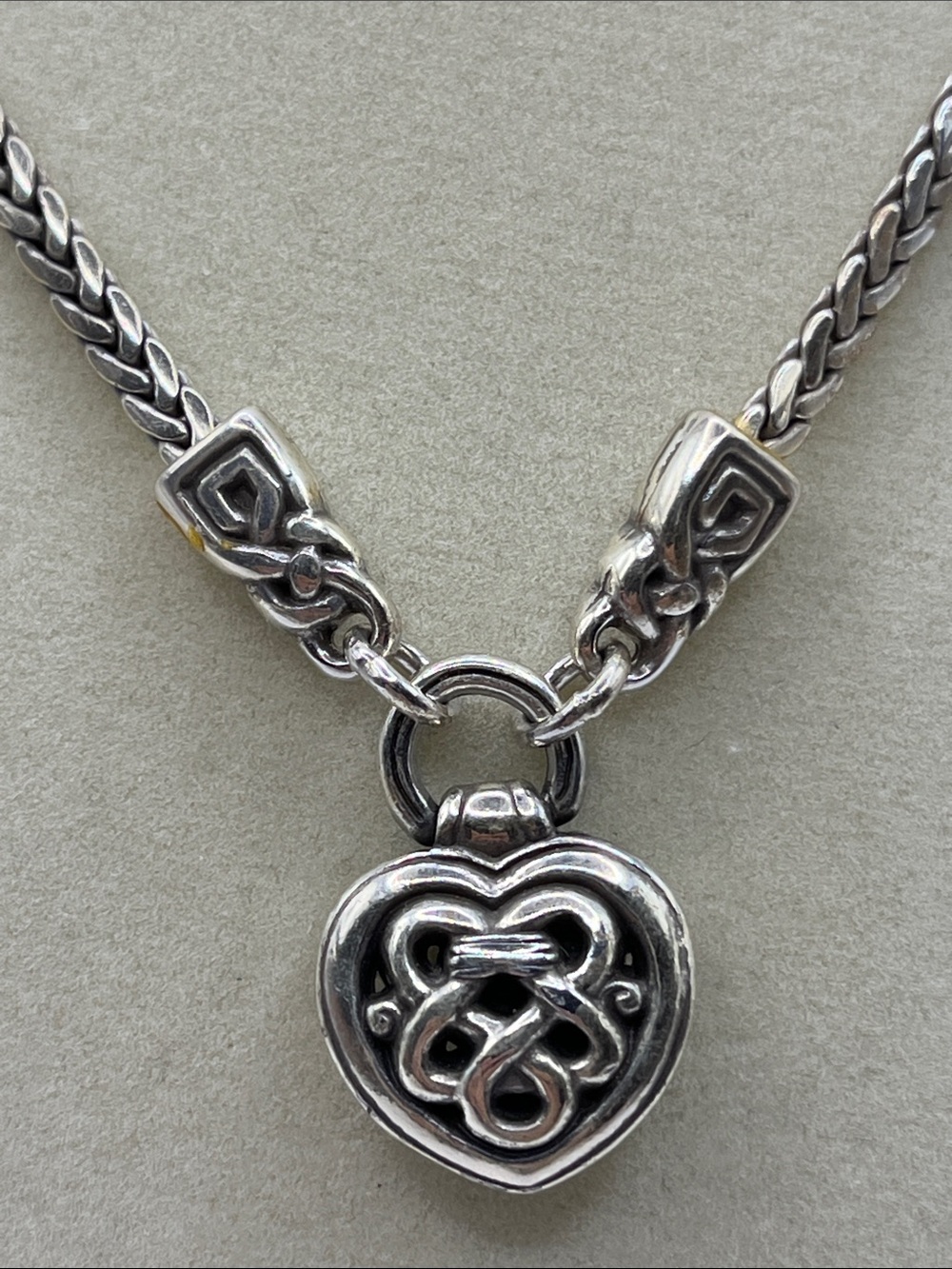 Brighton Celtic Knot Puffy Heart Pendant Necklace